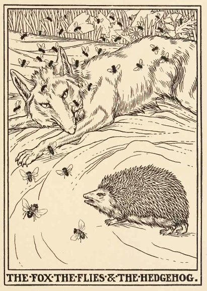 Yılmaz Örmeci / Ezop Öykünceleri / Tilki, Kirpi ve Sinekler