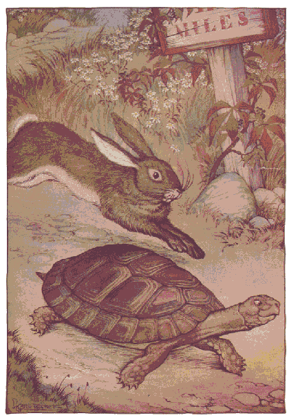 Yılmaz Örmeci / Ezop Öykünceleri / Tavşan ile Kaplumbağa