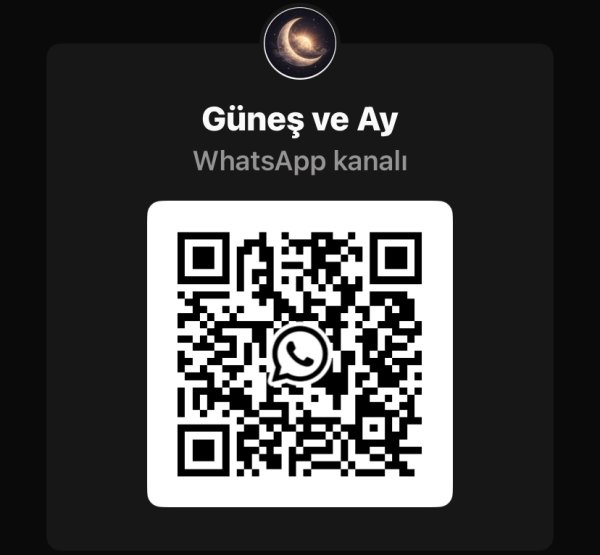 Asel Demirhan / Deniz Kıyısındaki Çiçek / WhatsApp Kanalı Güneş ve Ay QR Kodu.