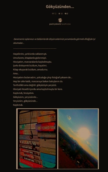 Yağmur tanesi / Gökyüzünden / Gökyüzünden